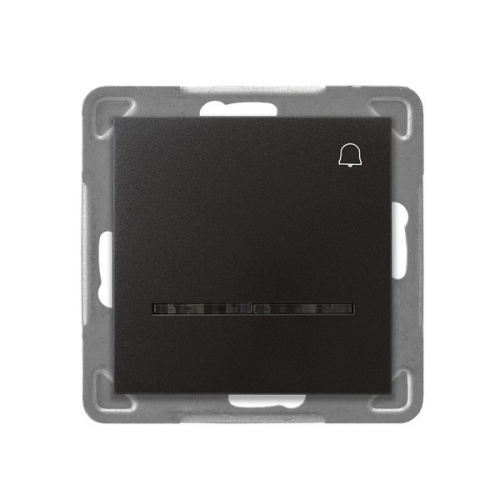 Ospel Impresja Антрацит Кнопка звонка с подсветкой, без рамки LP-6YS/m/50