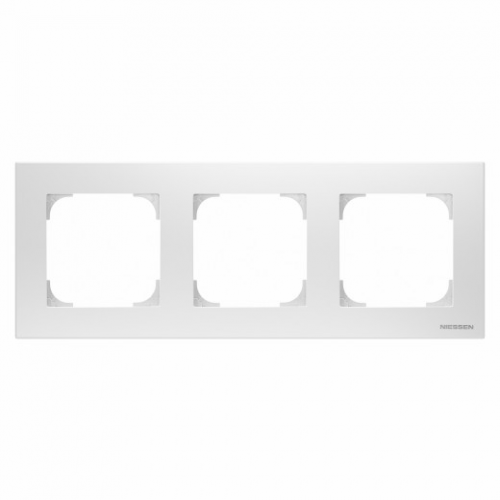  BL Рамка Sky белый 3-постовая ABB 2CLA857300A1101 8573