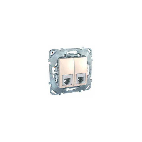  Телефонная розетка 2хRJ11 (4 конт) алюминий Schneider Electric MGU5.9090.25ZD
