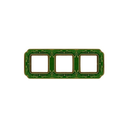  Рамка Smalto Italiano Firenze Emerald green 3-постовая Fede FD01363VEEN