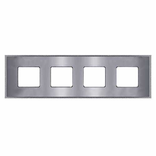  Рамка Belle Epoque Metal Bright chrome / Bright chrome 4-постовая гор/верт. Fede FD01434CBCB