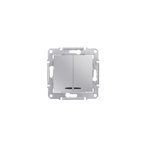  Выкл. 2кл. cx.5 с подсв., алюминий Schneider Electric SDN0300360