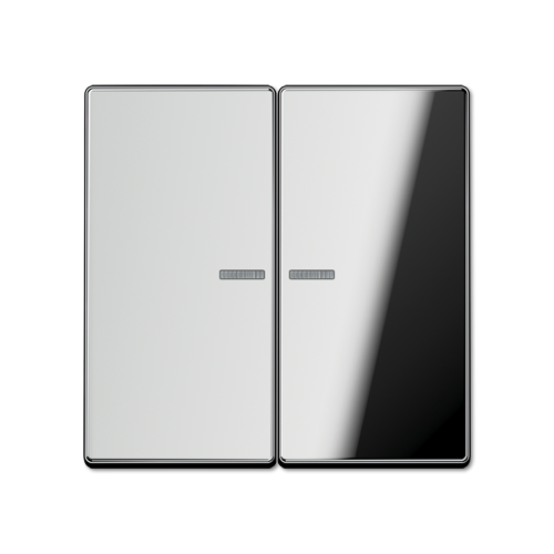  LS 990 Блестящий хром Клавиша 2-я с подсветкой Jung LS серия GCR2995KO5