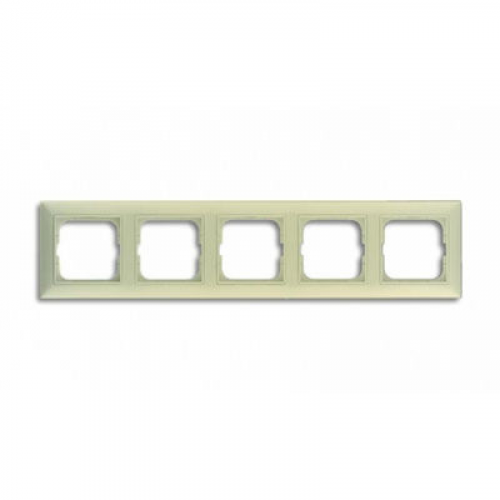  Рамка с декоративной накладкой Basic 55 Слоновая кость 5-постовая ABB 2515-92-507