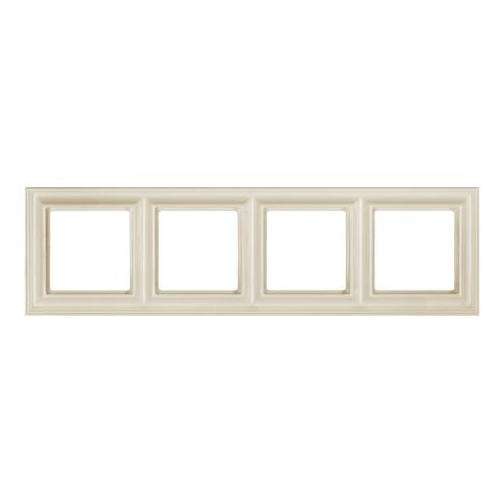  Рамка ECO Profi Deco Бежевый 4-постовая гор/верт. Jung EPD484