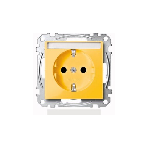  Механизм розетки SCHUKO с полем для надписи, для спец.эл.цепейжелт Merten MTN2302-0307