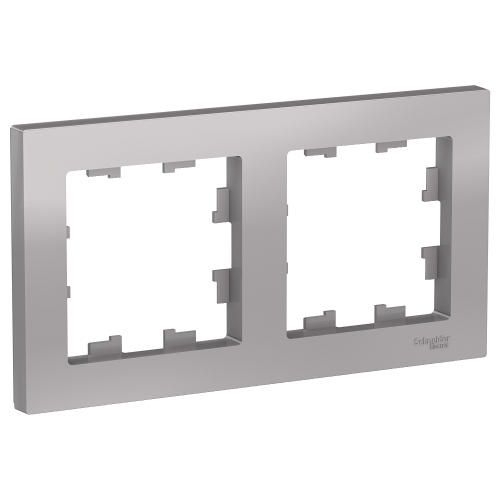  Рамка AtlasDesign Алюминий 2-постовая Schneider Electric ATN000302