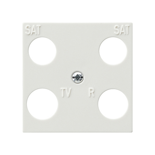  Панель 50*50 мм для 4 канальной антенной розетки EVU 02/F (Hirschmann) Белый Gira S-color 025840
