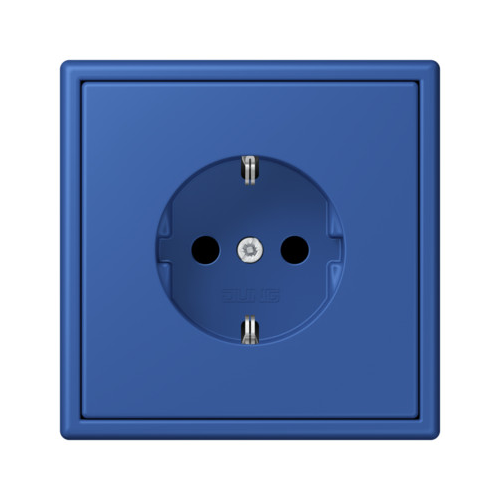  Les Couleurs® Le Corbusier SCHUKO®-розетка со встроенной повышенной защитой от прикосновения bleu outremer 59 Jung LC1520KI4320K