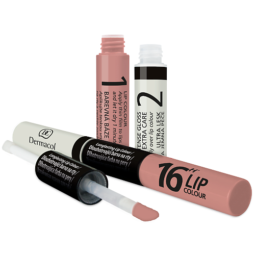 DERMACOL Устойчивая краска 16H Lip Colour для губ 2 в 1