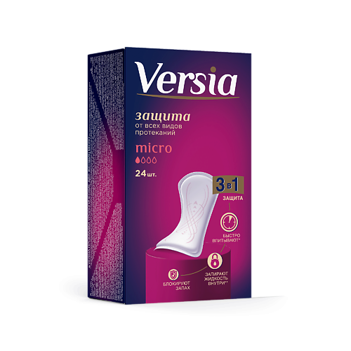 VERSIA Урологические прокладки для женщин гигиенические впитывающие Micro 24.0