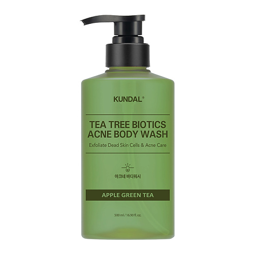 KUNDAL Гель для душа против акне Яблочный зеленый чай Tea Tree Biotics Acne Body Wash