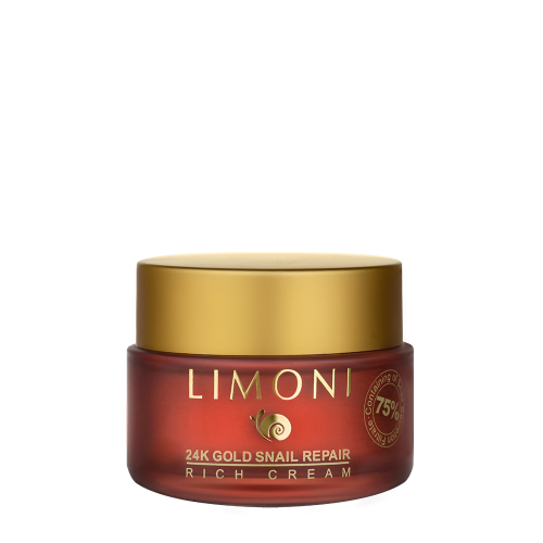 LIMONI Крем для лица с золотом и экстрактом слизи улитки / Snail Repair 24K Gold Rich Cream 50 мл