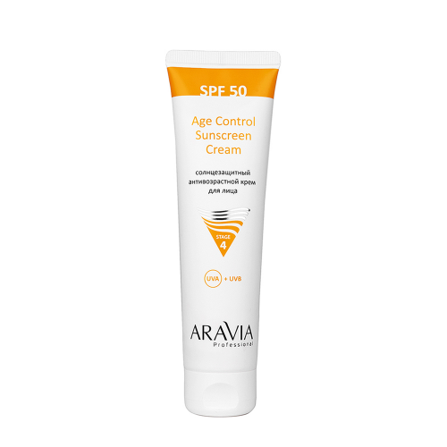 ARAVIA Крем солнцезащитный анти-возрастной для лица SPF 50 / Age Control Sunscreen Cream SPF 50 100 мл