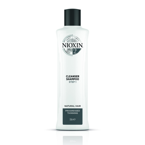 NIOXIN Шампунь очищающий для тонких натуральных, заметно редеющих волос, Система 2, 300 мл