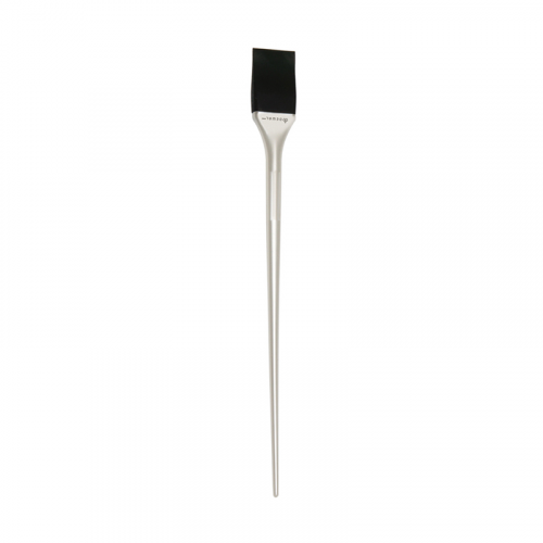 DEWAL PROFESSIONAL Кисть-лопатка для окрашивания прядей, силиконовая, узкая, черная с белой ручкой 22 мм