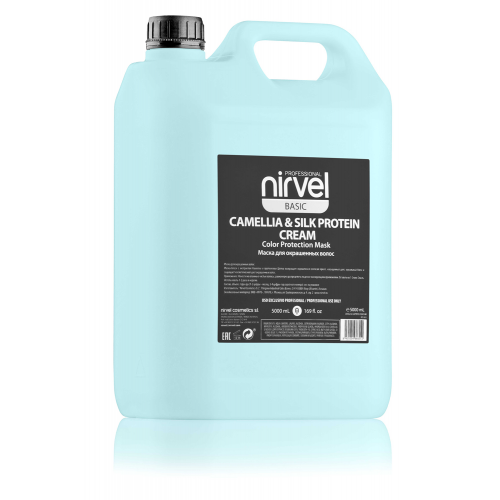 NIRVEL PROFESSIONAL Маска-блеск с экстрактом камелии и протеинами шелка для окрашенных волос / MASK-SHINE COLOR PROTECTION CAMELLIA & SILC PROTEIN 5000 мл