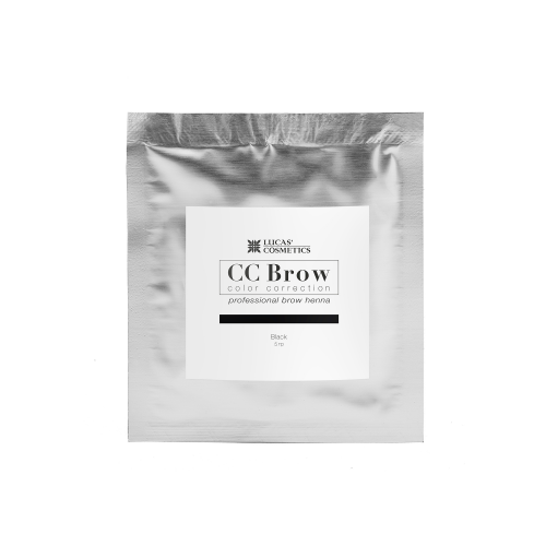 LUCAS COSMETICS Хна для бровей, черный (в саше) / CC Brow black 5 г