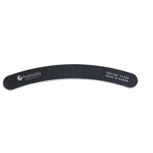 HAIRWAY Пилка бумеранг черная 100/180