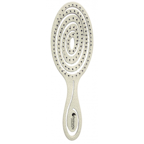 HAIRWAY Щетка ECO Wheat массажная, овальная бежевая 8 рядов 20 см