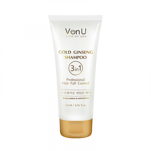 VON-U Шампунь для волос с экстрактом золотого женьшеня / Ginseng Gold Shampoo 200 мл