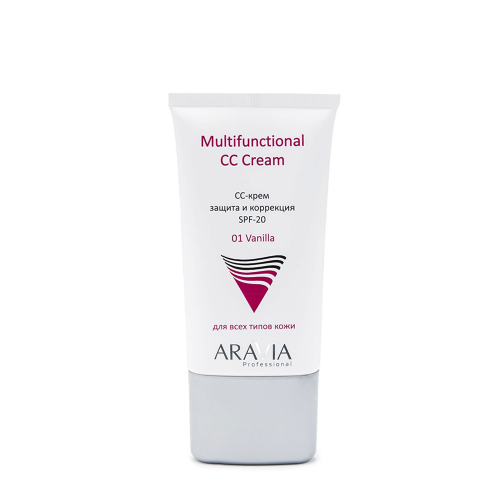 ARAVIA СС-крем защитный SPF-20 / Multifunctional CC Cream, Vanilla 01 50 мл