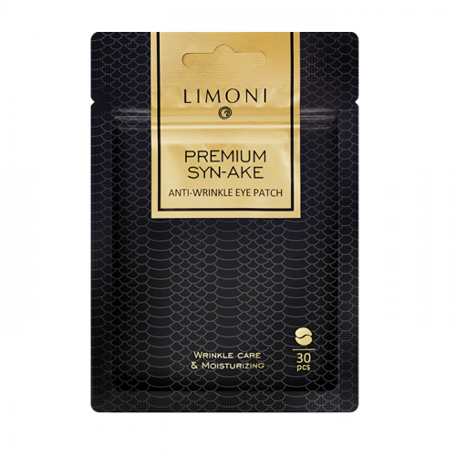 LIMONI Патчи для век антивозрастные с пептидом змеиного яда и коллагеном / Premium Syn-Ake Anti-Wrinkle Eye Patch 30 шт
