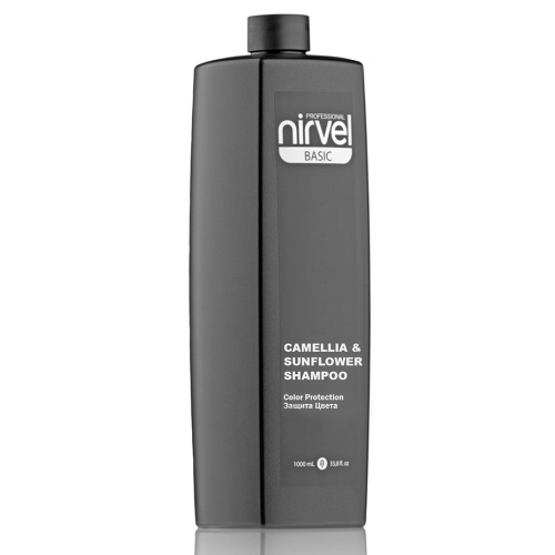 NIRVEL PROFESSIONAL Шампунь-восстановление с экстрактом камелии и подсолнечника для окрашенных волос / SHAMPOO COLOR PROTECTION CAMELLIA & SUNFLOWER 1000 мл