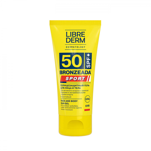 LIBREDERM Гель cолнцезащитный для лица и тела SPF 50 / BRONZEADA SPORT 50 мл