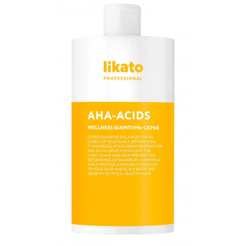 LIKATO PROFESSIONAL Шампунь-скраб для глубокого очищения жирной кожи головы / WELLNESS 750 мл