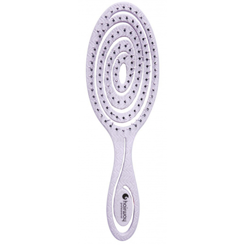 HAIRWAY Щетка ECO Wheat массажная, овальная розовая 8 рядов 20 см