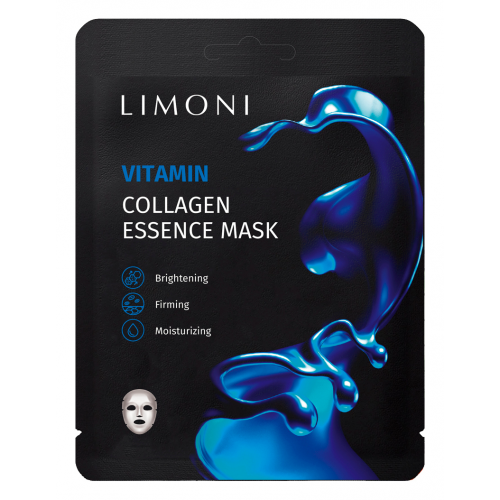 LIMONI Маска тканевая витаминизирующая с коллагеном для лица / Vitamin Collagen Essence Mask 23 г