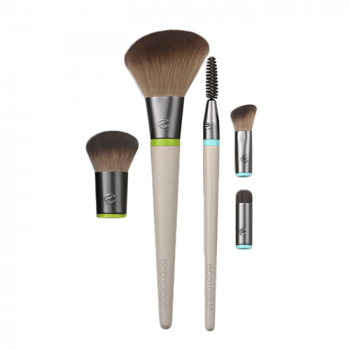 ECOTOOLS Набор кистей для макияжа (5 сменных насадок + 2 ручки) Interchangeables Daily Essentials Total Face Kit