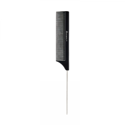 DEWAL PROFESSIONAL Расческа рабочая с металлическим хвостиком Эконом (черная) 20,5 см