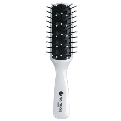 HAIRWAY Щетка Glaze массажная на пластмассовой основе, пластиковые штифты, 7 рядов