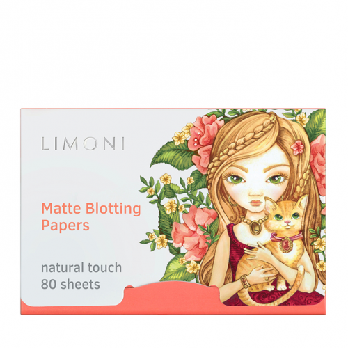 LIMONI Салфетки для лица матирующие / Matte Blotting Papers pink 80 шт