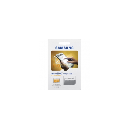 SAMSUNG EVO microSDXC 128 Гб карта памяти microSD Class 10,UHS-I (SD адаптер) 48MB/s, MB-MP128DA/RU