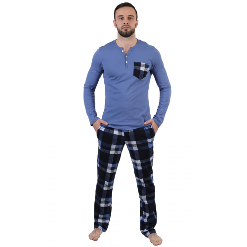 Муж. пижама "Горец" Индиго р. 54 Оптима трикотаж
