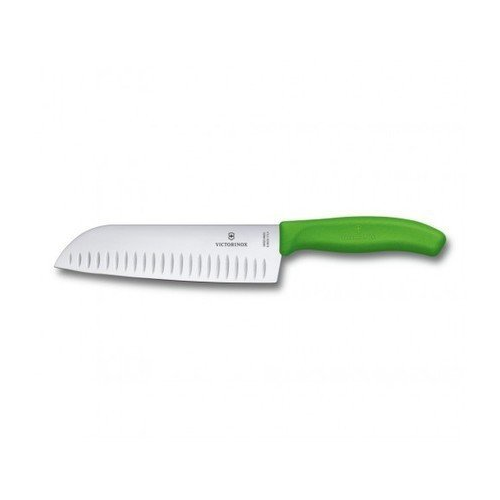 Нож Сантоку Victorinox Swiss Classic, зеленый, 17 см 6.8526.17L4B Victorinox