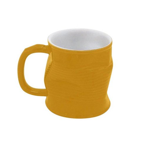 Мятая кружка керамическая 0.32л желтая 0801352G Ceraflame