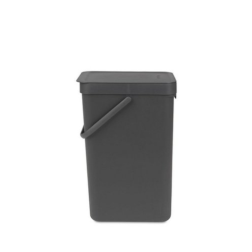 Ведро для мусора Sort & Go (16 л), 26.9х22х40 см, серое 109966 Brabantia