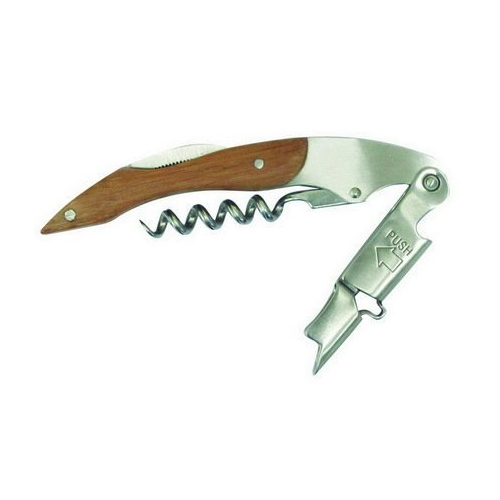 Штопор двухуровневый Bamboo Corkscrew, с бамбуковыми накладками FID 082 Vin Bouquet