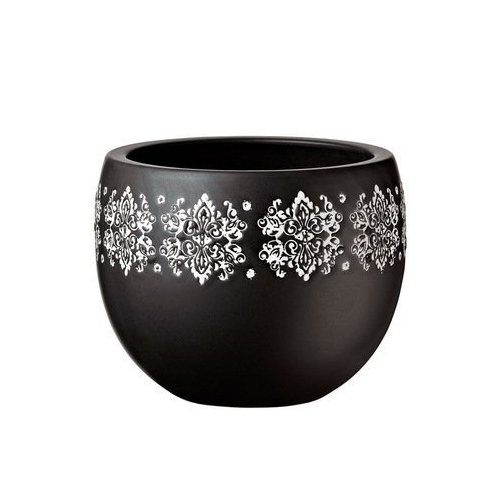 Кашпо Gipsy Ciotola black, черное, 15x12 см 5700051A Deroma
