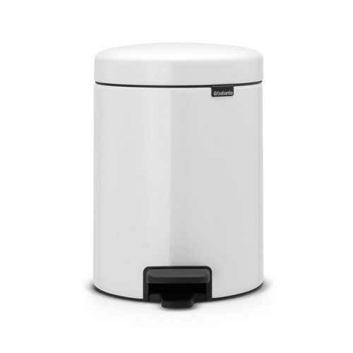 Мусорный бак с педалью newIcon (5 л), 29.2х20.6х26.6 см, белый 112065 Brabantia