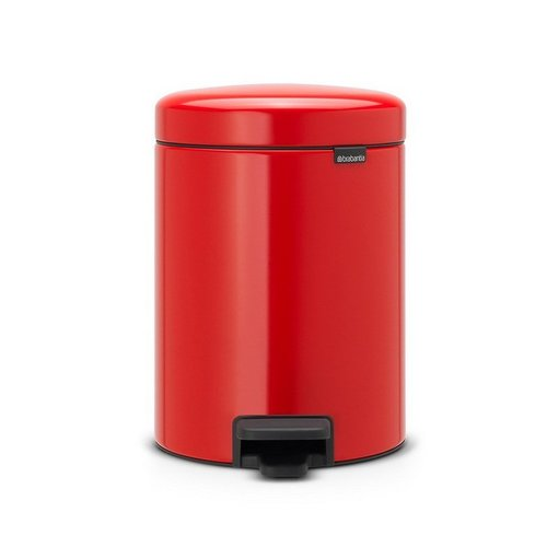 Мусорный бак с педалью newIcon (5 л), 29.2х20.6х26.6 см, красный 112089 Brabantia