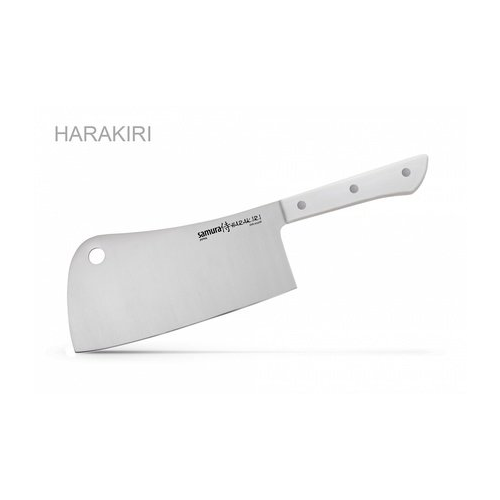Топорик кухонный Harakiri, 18 см, белый SHR-0040W/K Samura