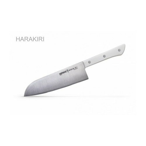 Нож Сантоку Harakiri, 17.5 см, белый SHR-0095W/K Samura