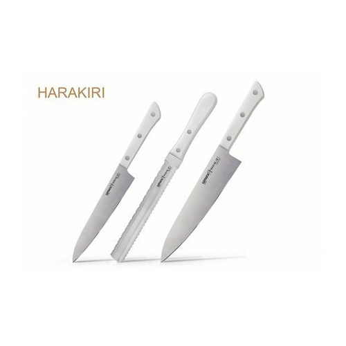 Набор ножей Harakiri, 3 пр., белый SHR-0230W/K Samura