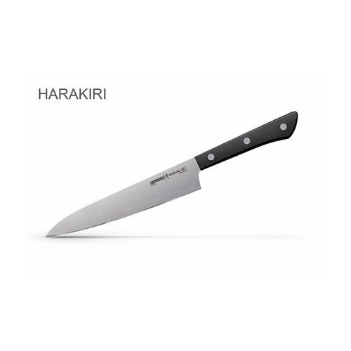 Нож универсальный Harakiri, 15 см, черный SHR-0023B/K Samura