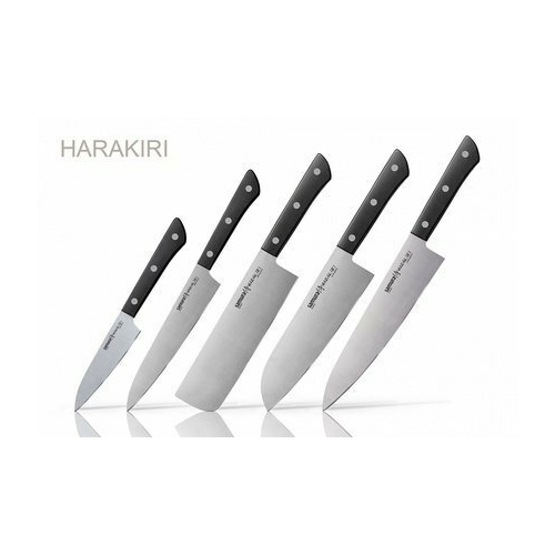 Набор ножей Harakiri, 5 пр., черный SHR-0250B/K Samura